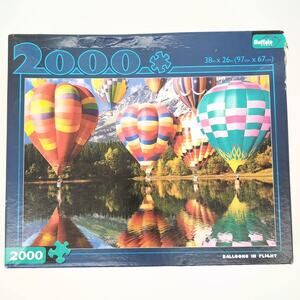 Buffalo Games Balloons In Flight 2000 Piece Jigsaw Puzzle with Poster - GUC